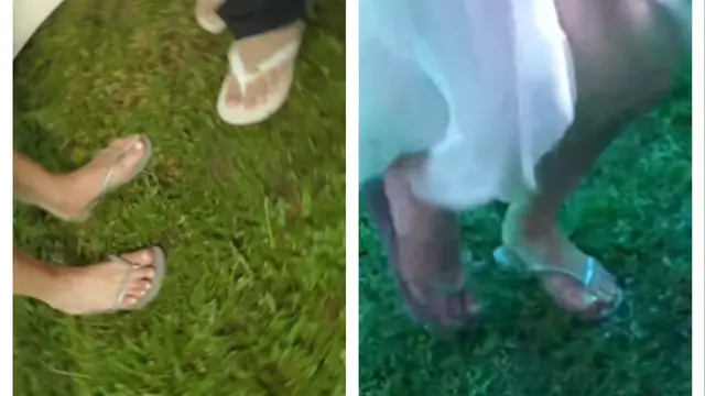 Gaya Luna Maya dan Maxime Bouttier pakai sandal jepit /Instagram @lunamaya