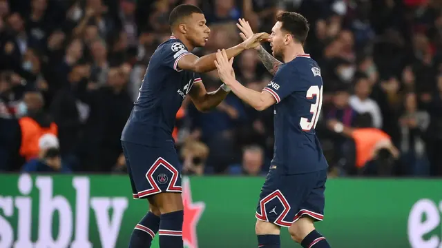 Kylian Mbappe dan Lionel Messi