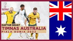 Berita Motiongrafis Skuat Timnas Australia di Piala Dunia 2022, Gelandang Veteran Aaron Mooy Pimpin di Lini Tengah.
