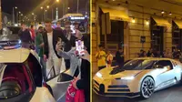 Ronaldo tinggalkan Restoran dengan Bugatti Centodieci. (source: talksport.com)