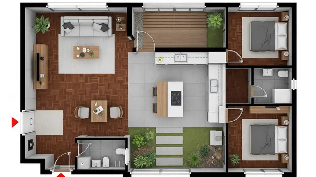 Dapur Terbuka di Luar Rumah ala Industrial