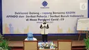Menteri Ketenagakerjaan (Menaker) Ida Fauziyah memberi sambutan pada acara Deklarasi Gotong Royong menyikapi pandemi Covid-19 dalam masa PPKM Darurat di Kemnaker, Jakarta Selasa (13/7/2021). (Liputan6.com/HO/Kemnaker)