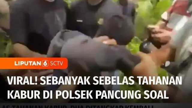VIDEO: Viral! Bobol Dinding Tahanan, 11 Tahanan di Polsek Pancung Soal Berhasil Kabur