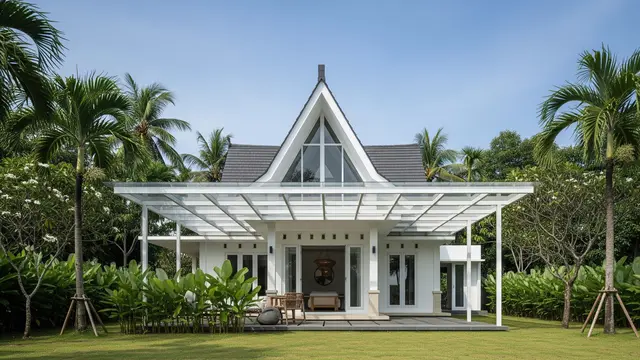 4 Model Rumah Minimalis dengan Atap Kombinasi Pelana dan Kanopi Modern yang Fungsional