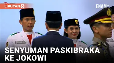 Momen Jokowi Sapa Seluruh Anggota Paskibraka Nasional 2024