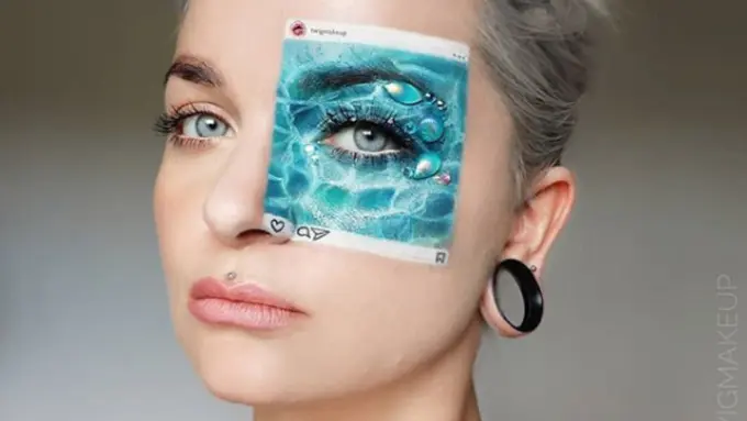 Makeup Unik Seperti Ada Instagram di Dalam Wajah