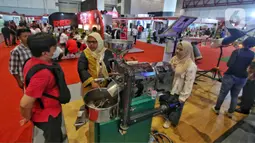 Ketua panitia Pangan Plus Expo 2023 Rahmad Handoyo mengatakan acara yang dilakukan pihaknya diisi dengan pertunjukan hasil produk pangan inovatif karya anak bangsa. (Liputan6.com/Angga Yuniar)