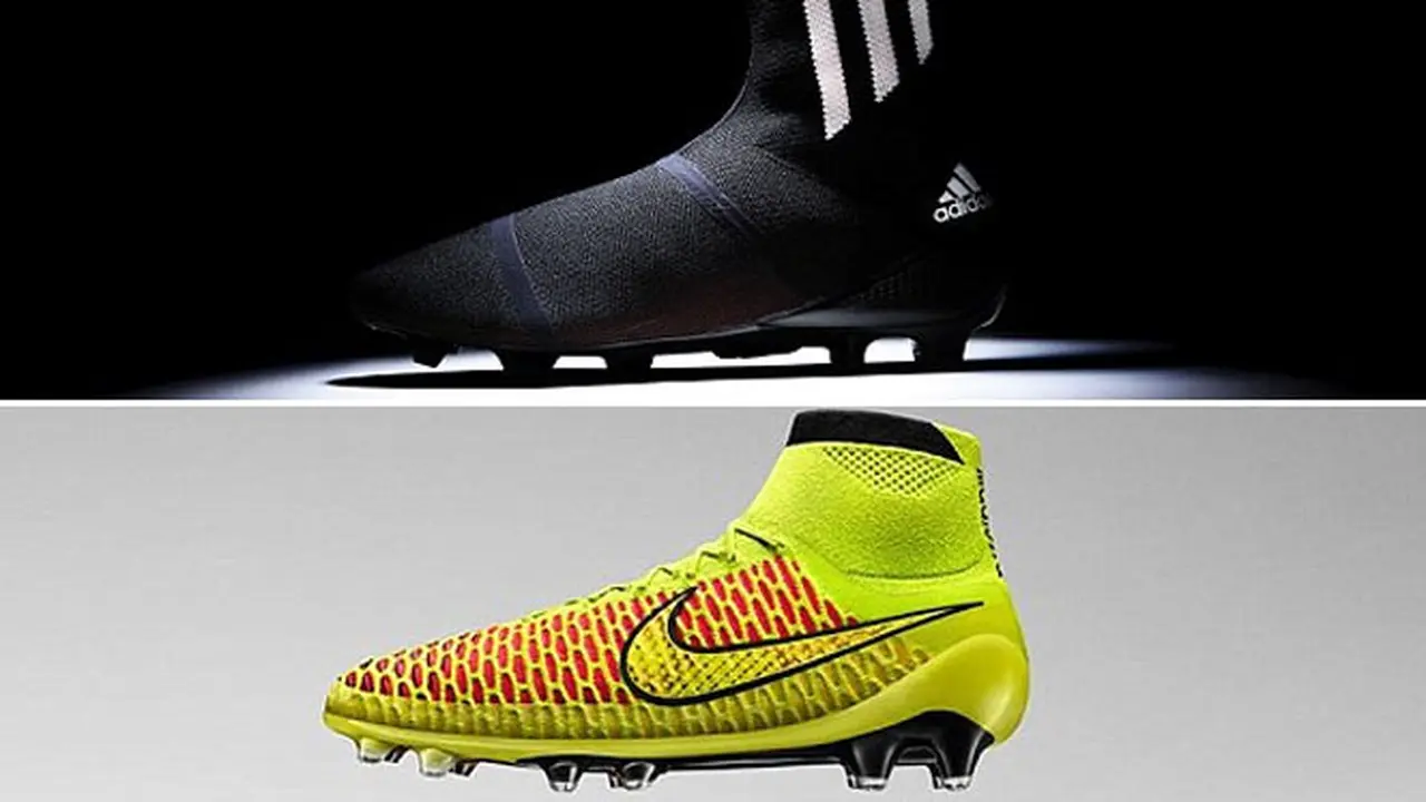 Sepatu Bola Adidas dan Nike (dailymail.co.uk)