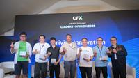 PT Central Finansial X (CFX) turut menyelenggarakan side event eksklusif berjudul "Fireside Chat: Crypto Thought Leaders&rsquo; Opinion". (Foto: Liputan6.com/Gagas Y)