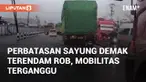 Perbatasan Sayung Demak, arah Demak ke Semarang, terendam rob cukup tinggi. Peristiwa banjir terpantau pada Jumat (22/11/2024)