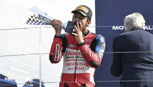 Kata Kiandra Ramadhipa Setelah Tutup Moto3 Junior World Championship 2026 dengan Naik Podium di Misano