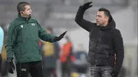 Gol ketiga Bayern Munchen membuat harapan Barcelona untuk lolos ke babak 16 besar semakin menipis. Apalagi, klub besutan Xavi Hernandez itu gagal memanfaatkan peluang untuk mencetak gol. (AP Photo/Matthias Schrader)