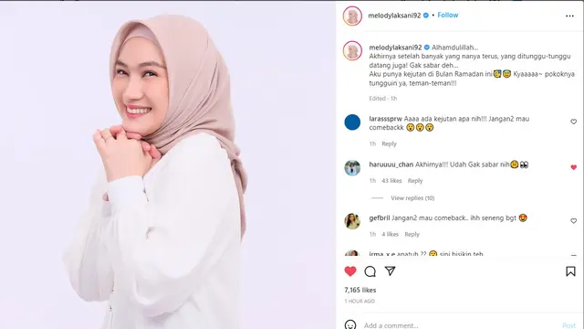 Postingan Melody.