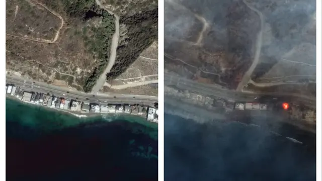 Before after potret kebakaran Pacific Palisades di Los Angeles/abc.net.au