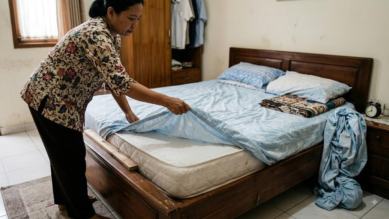 Lepaskan Semua Sprei dan Pelindung Kasur
