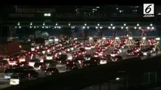 Untuk arah sebaliknya, diketahui kendaraan (arus balik) menuju Jakarta masih terpantau normal ramai lancar.