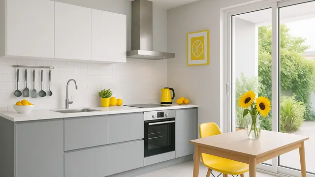 Desain Dapur Kecil Minimalis Modern dengan Konsep Open Space/Ilustrasi AI