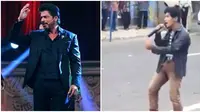 Aksi kocak pria nyanyi lagu Bollywood di jalanan (Sumber: Twitter/@motulz)