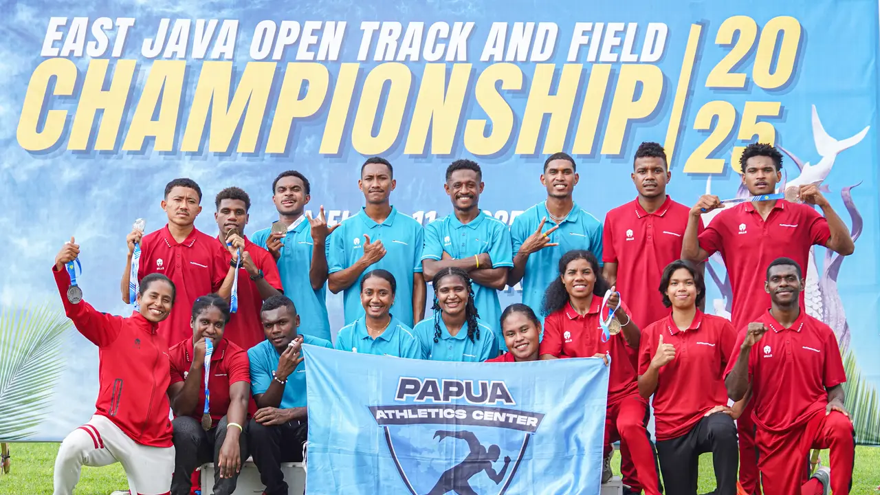 Atlet atletik muda dari Papua Athletics Center (PAC)