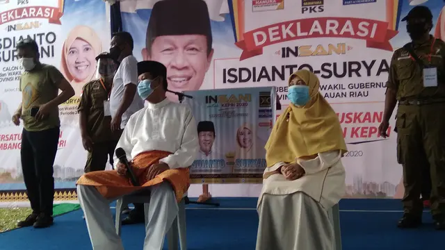 3 Partai Usung Isdiyanto-Suryani sebagai Cagub dan Cawagub, dalam Pilkada Kepri 2020. (Foto: Liputan6.com/Ajang Nurdin)