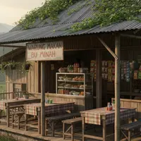 Ilustrasi Warung Makanan/Gemini AI