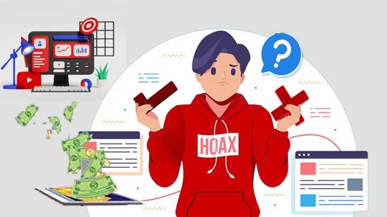 Banner Infografis Geger Akun Penyebar Hoaks di YouTube. (Liputan6.com/Trieyasni)