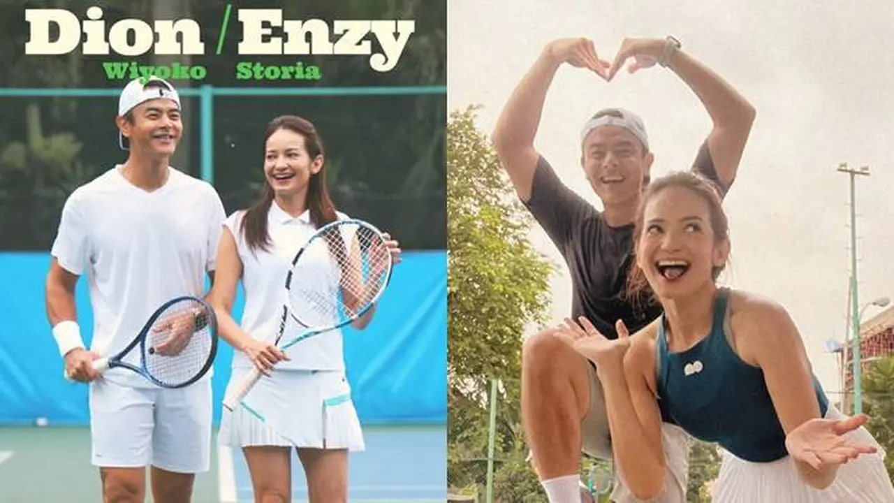 Siap Tanding, Ini 7 Potret Enzy Storia dan Dion Wiyoko Latian Tenis Bareng