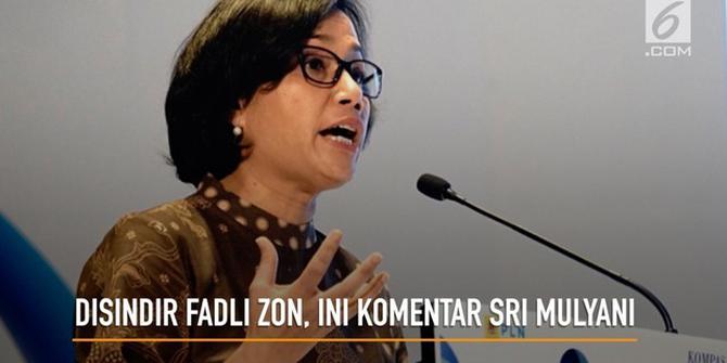 VIDEO: Sri Mulyani Jawab Sindiran Fadli Zon