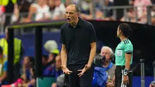 Ekspresi Thomas Tuchel pada laga Inggris vs Kroasia di Piala Dunia 2026 - AP Photo/Julio Cortez