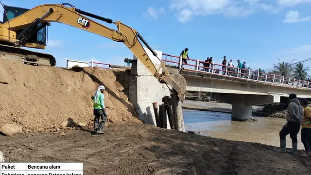 Perbaikan jalan dan jembatan nasional tiga provinsi di Pulau Sumatera yang terdampak bencana banjir dan longsor menunjukkan progres signifikan. (Dok Kementerian PU)
