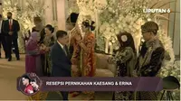 Mantan Wakil Presiden Jusuf Kalla saat datang ke resepsi pernikahan putra Presiden Jokowi, Kaesang Pangarep, dan Erina Gudono, Minggu 11 Desember 2022. (Istimewa)