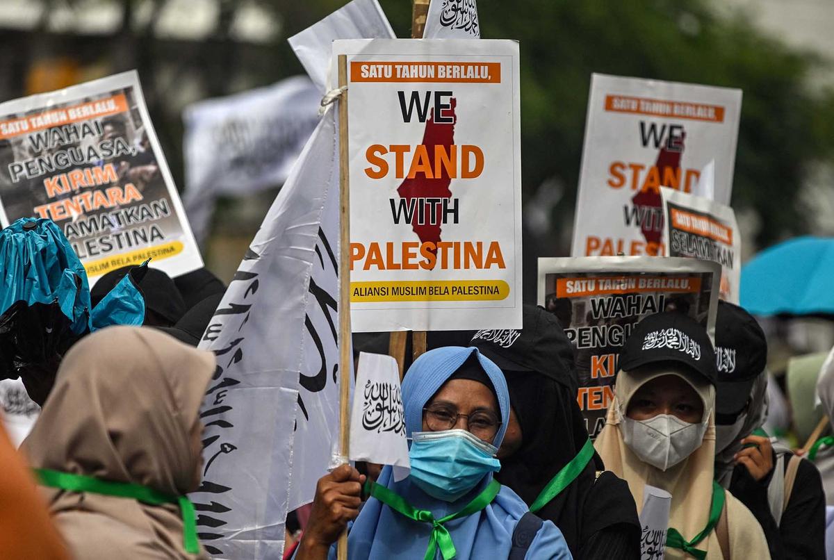 Aksi Bela Palestina Surabaya