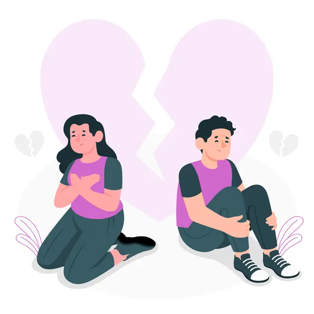 Ilustrasi kekasih pergi