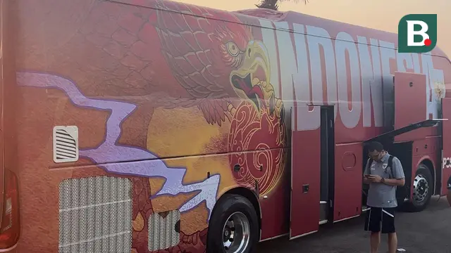 Bus Timnas Indonesia di Putaran Keempat Kualifikasi Piala Dunia 2026