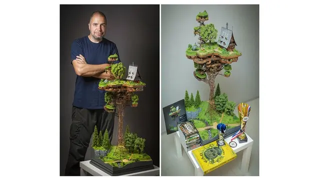 Pria Ini Ciptakan Sebuah Miniatur Desa Selama 2 Tahun, 6 Potretnya Bikin Takjub