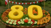 7 Model Tumpeng 17 Agustus Unik dan Kreatif, Meriahkan Perayaan Kemerdekaan RI ke-80 (sumber:AI)