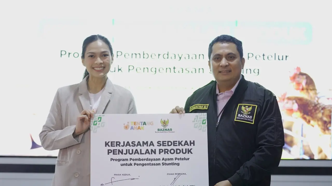 Kolaborasi BAZNAS dan Tentang Anak: Sedekah Penjualan Produk untuk Cegah Stunting lewat Program Ayam Petelur