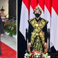 Sudah menjadi agenda tahunan presiden untuk hadir di sidang paripurna MPR jelang peringatan HUT RI. Sejak menjabat menjadi presiden, Joko Widodo menggunakan pakaian adat sebagai promosi kebudayaan yang ada di Indonesia. Pakaian adat dari mana saja yang telah dikenakan Presiden Jokowi di Sidang Paripurna? (instagram/jokowi)