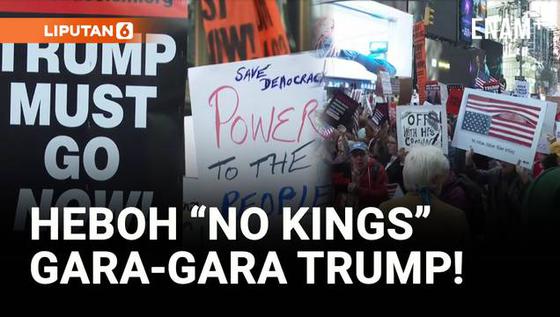 Ribuan Warga AS Gelar Aksi “No Kings” Protes Kepemimpinan Donald Trump