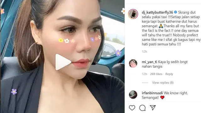DJ Butterfly harus mandiri menumpangi transportasi umum (https://www.instagram.com/p/B9o1iP1pa4V/)