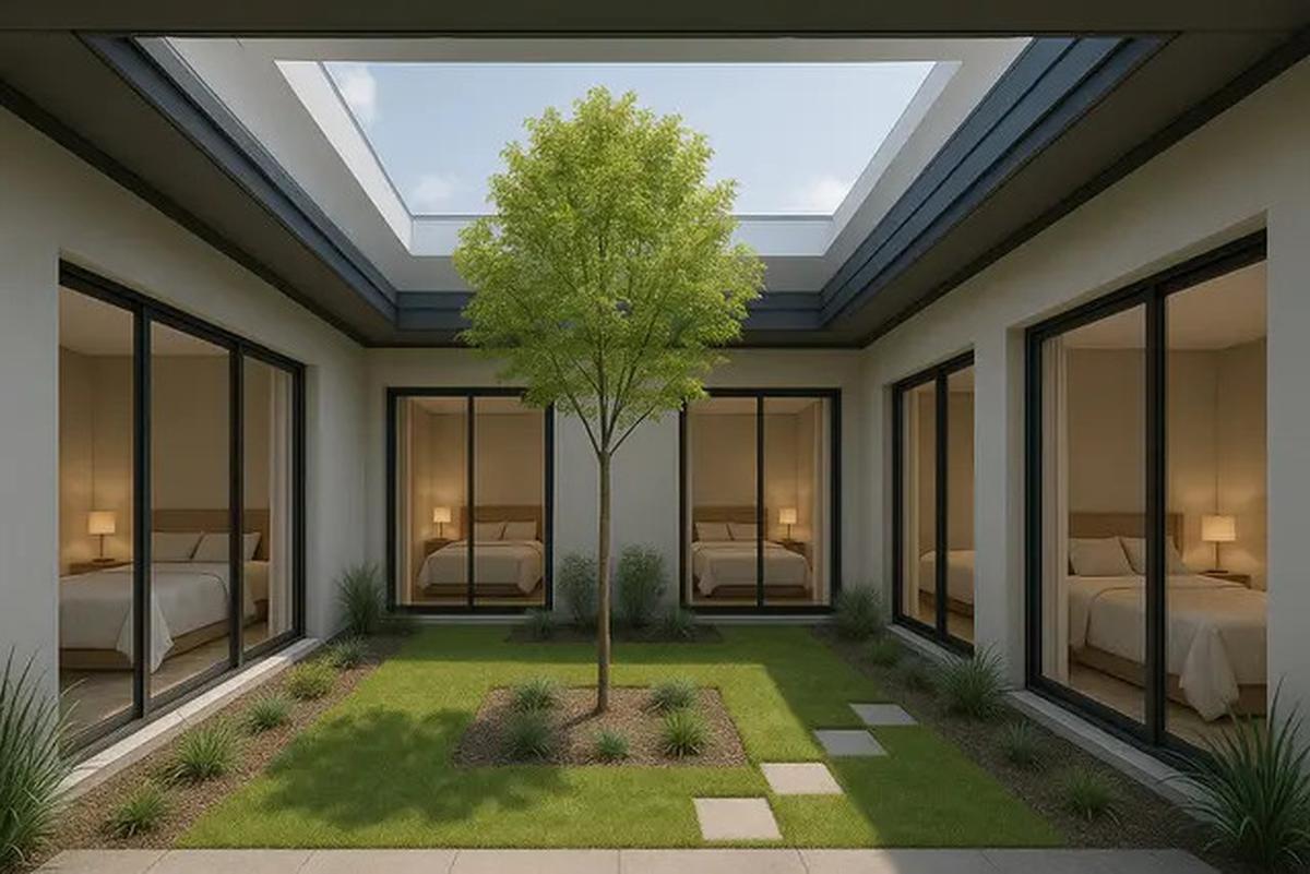7 Desain Rumah L-Shape dengan 3 Kamar Tidur, Tampilkan Suasana Rapi