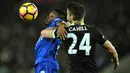 Laga lanjutan Liga Inggris antara Chelsea vs Leicester di Stadion King Power, Inggris, Sabtu (14/1). Leicester harus mengakui keunggulan Chelsea  dengan skor telak 3-0 (AP Photo/Rui Vieira)