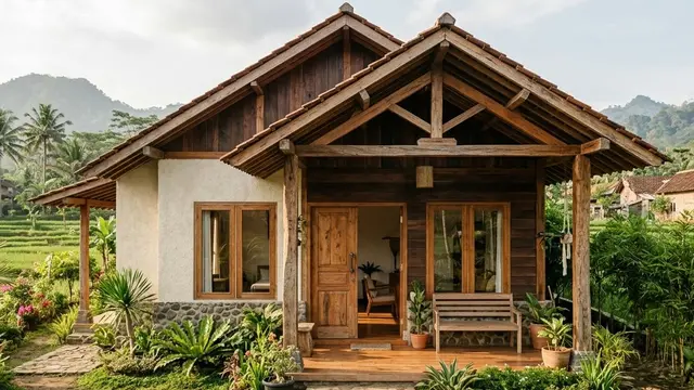 Desain Rumah Desa Murah (Foto: Gemini AI)
