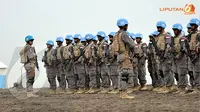 FPU merupakan personel Polri yang akan menjadi polisi perdamaian PBB dan dikirimkan ke daerah konflik di Sudan (Liputan6.com/Helmi Fithriansyah)