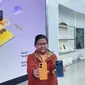 PR Manager Oppo Indonesia Aryo Meidianto dalam konferensi pers peluncuran Reno8 T Series di Jakarta, Selasa (7/2/2023)