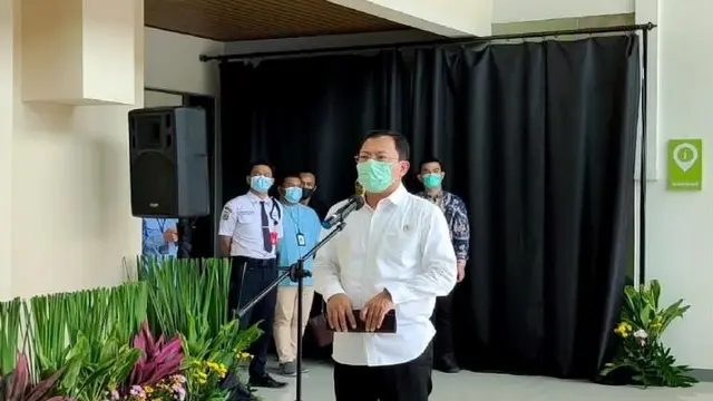 Menkes Terawan tinjau simulasi vaksin COVID-19 di RSPI Sulianti Saroso Jakarta Utara. Foto