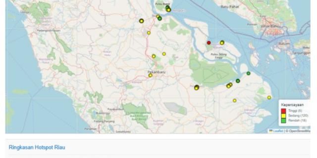 BMKG Pekanbaru Deteksi 143 Titik Panas di Riau, Terbanyak di Kabupaten Pelalawan