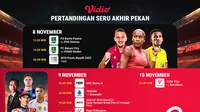 Akhir Pekan Penuh Aksi! Simak Jadwal Siaran Langsung Olahraga di Vidio