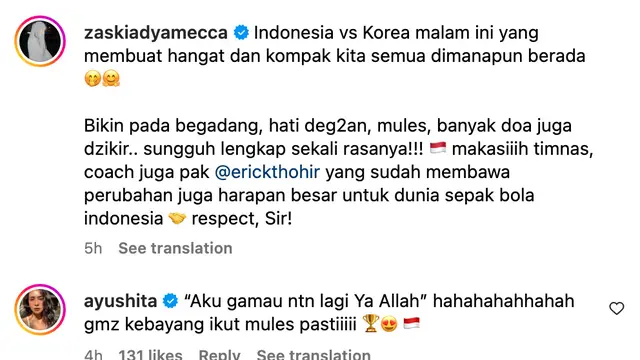 Unggahan Zaskia Adya Mecca. (Foto: Dok. Instagram @zaskiadyamecca)