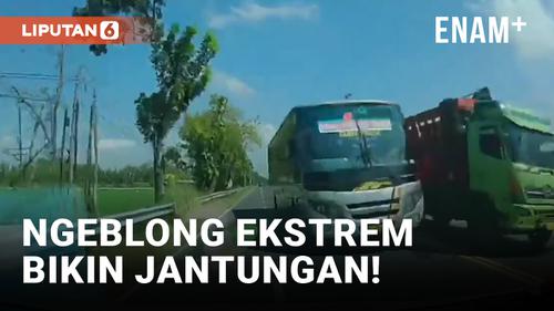 VIDEO: Barbar! Sopir Bus Ini Ngeblong Hingga Hantam Mobil